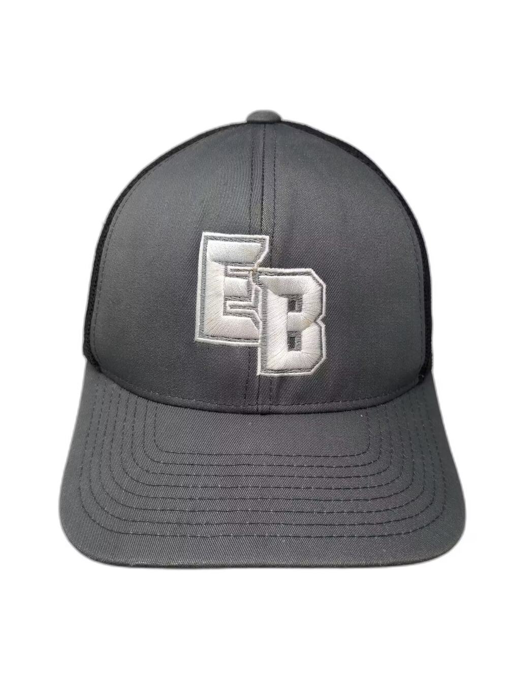 Pacific Headwear EB Logo Gray Trucker Hat One Size Mesh Snapback Adjustable